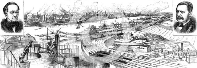 The Middlesbrough and Cleveland Iron Trade Jubilee: general view, Middlesbrough, N. Yorkshire, 1881. Creator: Unknown.