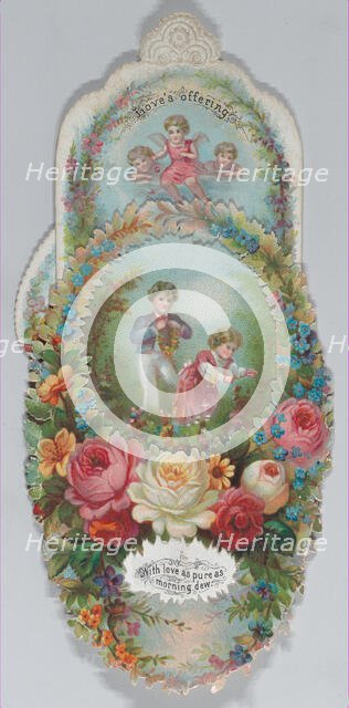 Valentine - Mechanical - romantic symbolism, ca. 1875., ca. 1875. Creator: Anon.