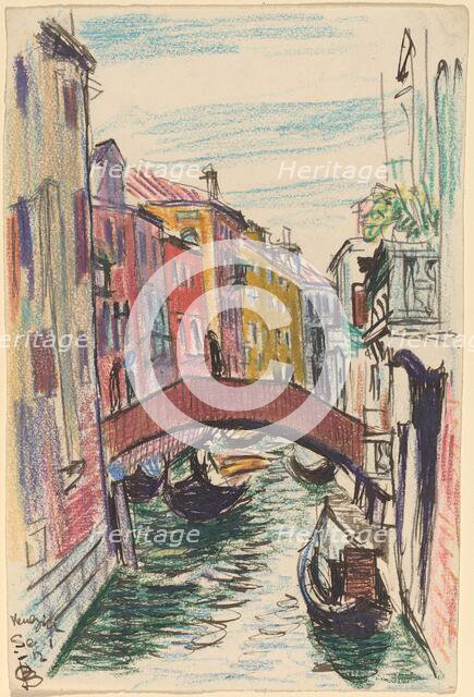 Canal, Venice, 1912. Creator: Oscar Bluemner.
