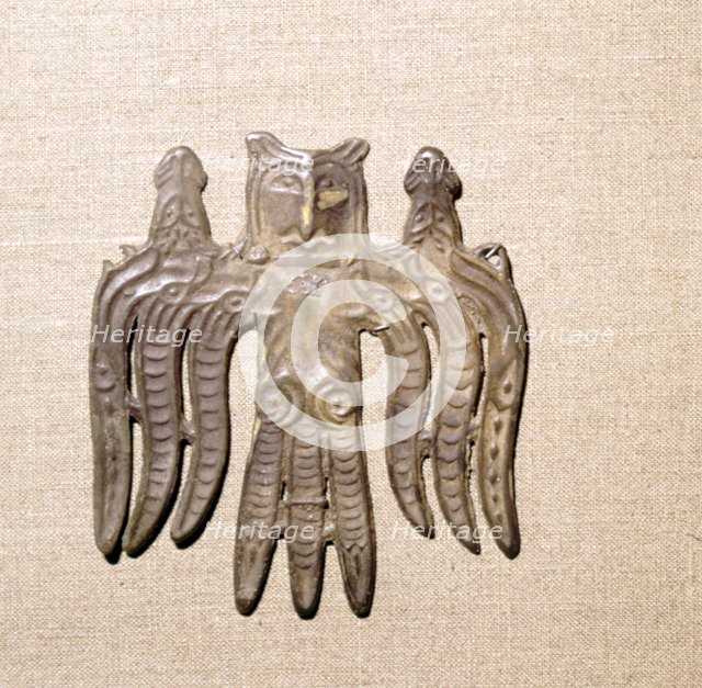 Bronze Plaque from Kama River Tribes related to Shamanism, USSR, 3rd century BC-8th century.  Artist: Unknown.