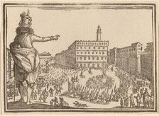 Piazza della Signoria, Florence, 1621. Creator: Edouard Eckman.