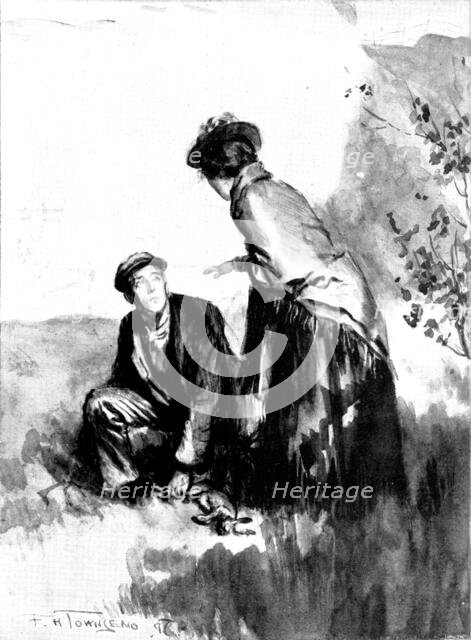 Lonesome Anne: Then Anne stepped out and laid her hand upon him, 1898. Creator: Unknown.