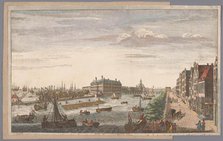 View of the Admiralty warehouse in Amsterdam, 1752. Creator: Anon.