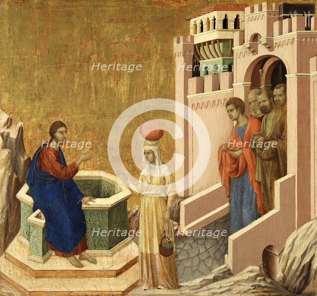 Christ and the Samaritan Woman, 1310. Creator: Duccio di Buoninsegna.