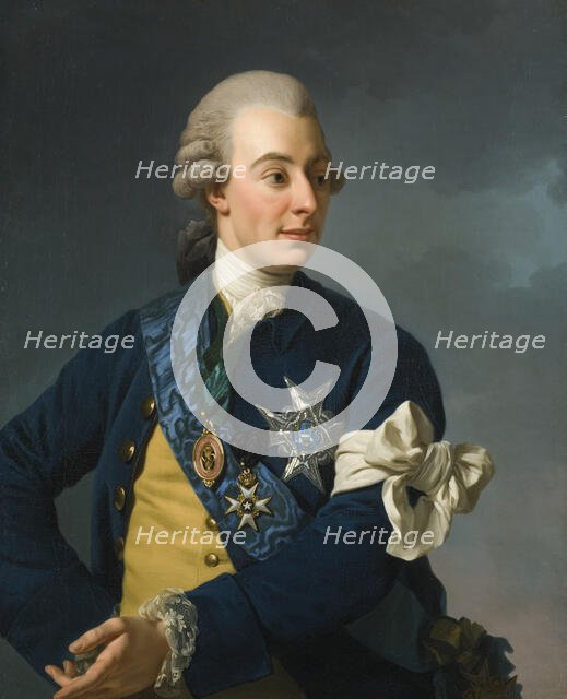 Gustav III with the Armlet of Freedom, 18th century. Creator: Workshop of Alexander Roslin.