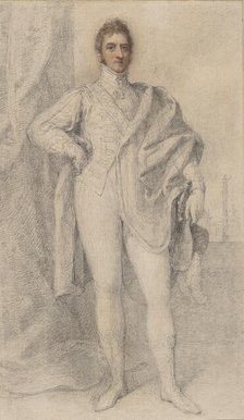 Portrait of George, 5th Duke of Marlborough, with Blenheim in the Distance, 1817-21. Creator: Richard Cosway.