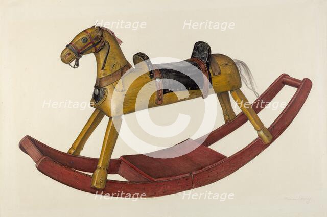 Rocking Horse, c. 1941. Creator: Mina Lowry.