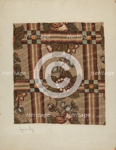 Printed Cotton, c. 1940. Creator: Suzanne Roy.