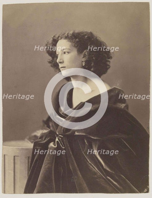 Portrait of Sarah Bernhardt (1844-1923), 1864. Creator: Nadar, Gaspard-Félix (1820-1910).