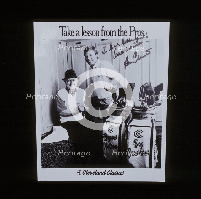 Autographed Ben Crenshaw advertisement for golf equipment, c1970s. Artist: Unknown