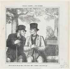 Elle est encore très bien cette dame...et elle est seule, 1864. Creator: Honore Daumier.
