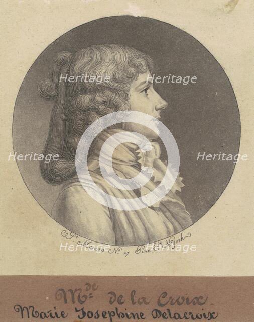 Marie Josephine Delacroix, 1797. Creator: Charles Balthazar Julien Févret de Saint-Mémin.