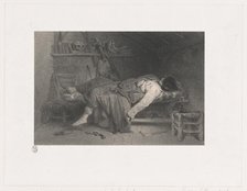 Le Suicide, 1846. Creator: Eugene Leroux.
