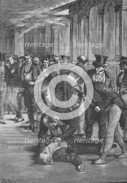 Assassination of Spencer Perceval, 1812 (1906). Artist: Unknown.