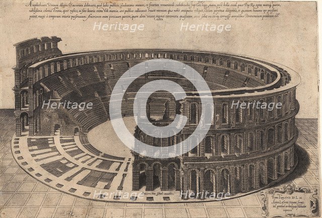 The Amphitheatre in Verona (series Speculum Magnificentiae Romanae) , 1560.
