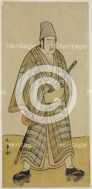 The Actor Otani Hiroemon III as Gokumon Shobei in the Play Sugata no Hana Kurofune..., c. 1774. Creator: Shunsho.