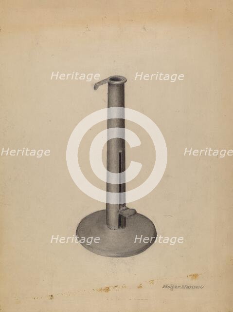 Candlestick, 1935/1942. Creator: Holger Hansen.