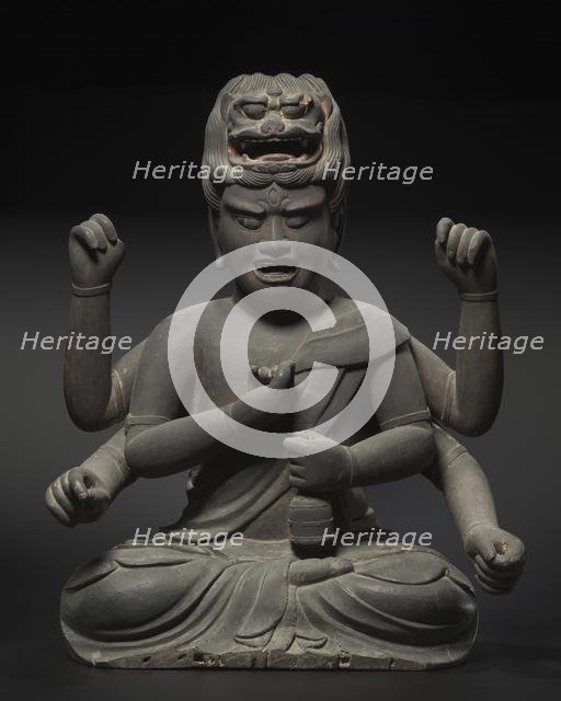 Wisdom King of Passion (Aizen myoo), 1300s. Creator: Unknown.