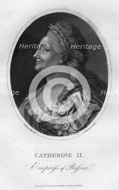 Catherine the Great, Empress of Russia, (1826).Artist: J Chapman