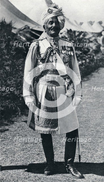 Pratap Singh (1845-1922), British Indian Army officer and Maharaja, 1914. Artist: Unknown