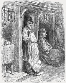'Jewish Butchers - Aldgate', 1872.  Creator: Gustave Doré.