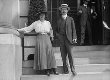 Netherlands Mission To The U.S. - J.B. Van Der Hooven Van Oordt And Wife, 1917. Creator: Harris & Ewing.
