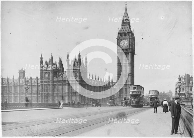 Palace of Westminster, Parliament Square, Westminster, City of Westminster, London, 1911. Creator: Unknown.