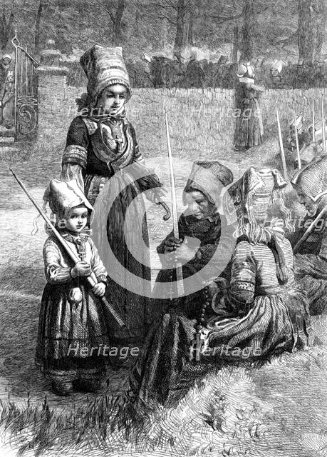"Breton Women at a Pardon," by F. J. Skill, 1871. Creator: Unknown.