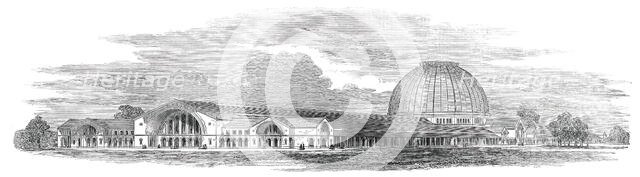 Building for the Great Industrial Exhibition, to be erected in Hyde-Park, 1850. Creator: Unknown.