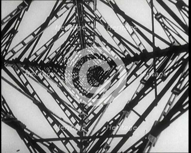 View up a Transmission Tower, 1922. Creator: British Pathe Ltd.