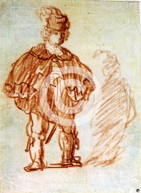 'Standing Actor', 1630s.  Artist: Rembrandt Harmensz van Rijn    