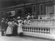 Washington, D.C. public schools - U. S. Capitol trip - standing at rostrum of Old House..., (1899?). Creator: Frances Benjamin Johnston.