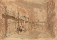Elevated Railroad, Broadway, New York, 1861. Creator: John Beigel.