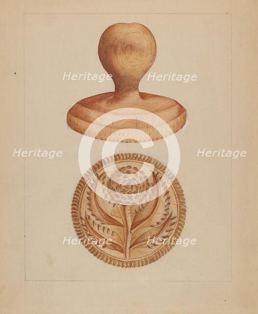 Butter Mold, 1935/1942. Creator: Anthony Zuccarello.