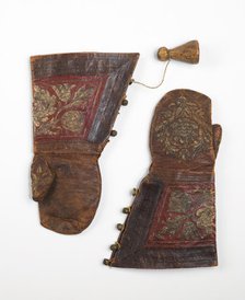 Mittens, Russian, late 17th century. Creator: Unknown.