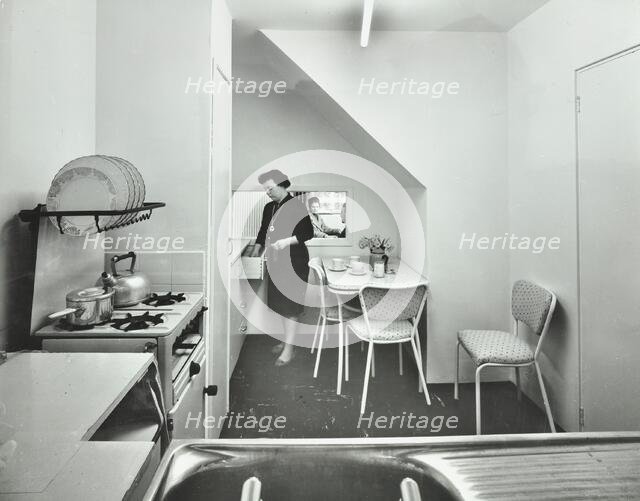 68 Burley House, Mountmorres Estate, Stepney Green, London: kitchen, 1962. Creator: Unknown.