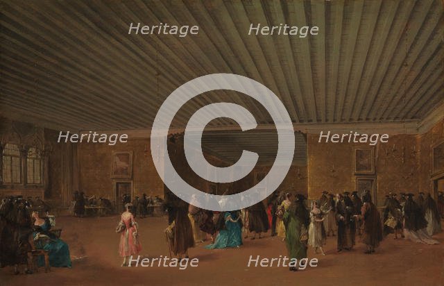 The Ridotto Pubblico at Palazzo Dandolo, ca. 1765-68. Creator: Francesco Guardi.