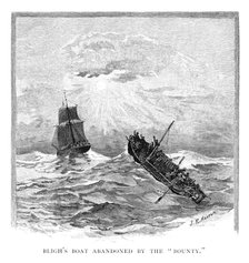 Captain Bligh's boat abandoned by the 'Bounty', 1789 (1886).Artist: JR Ashton