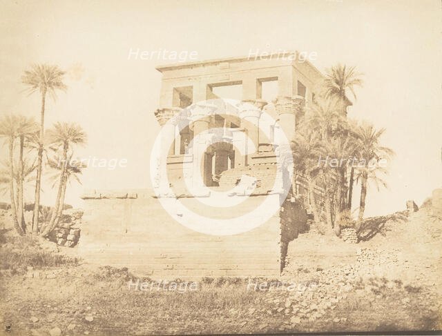 Grand Hypètre ou Typhonium, à Philae - Vue prise de l'Est, 1849-50. Creator: Maxime du Camp.