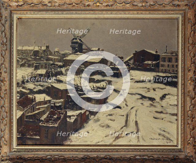 Montmartre, under snow, 1903. Creator: Georges Chenard Huche.