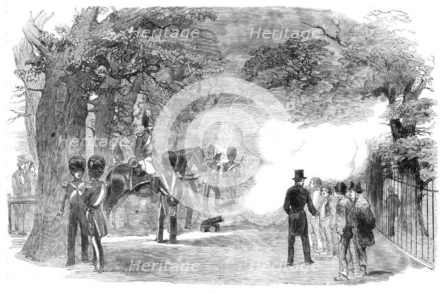 Firing the Park Guns for the Great Victory in the Crimea, 1854. Creator: Smyth.