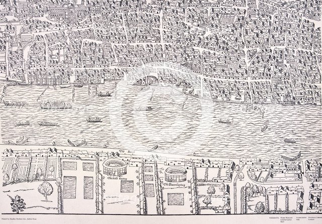 'Agas' Map of London, c1561. Artist: Unknown