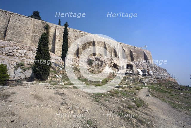 Walls of The Acropolis, Athens, Greece. Artist: Samuel Magal