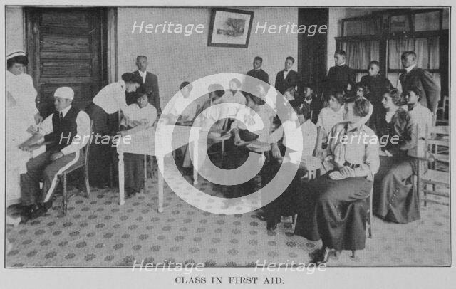 Class in First Aid, 1915. Creator: Unknown.