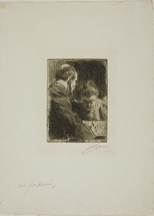 Chess-Players, 1891. Creator: Anders Leonard Zorn.