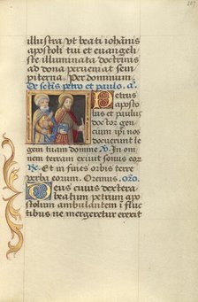 Saints Peter and Paul; Poncher Hours, about 1500. Creator: Master of Jacques de Besancon.