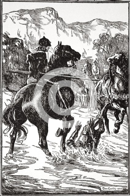 'Struck him such a blow', 1905.  Artist: Dora Curtis