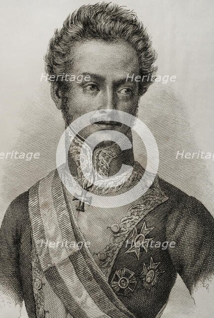 Portrait of Luis Fernández de Córdoba y Valcárcel (1798-1840), Spanish lieutenant general, 1845. Creator: Jose Gomez.