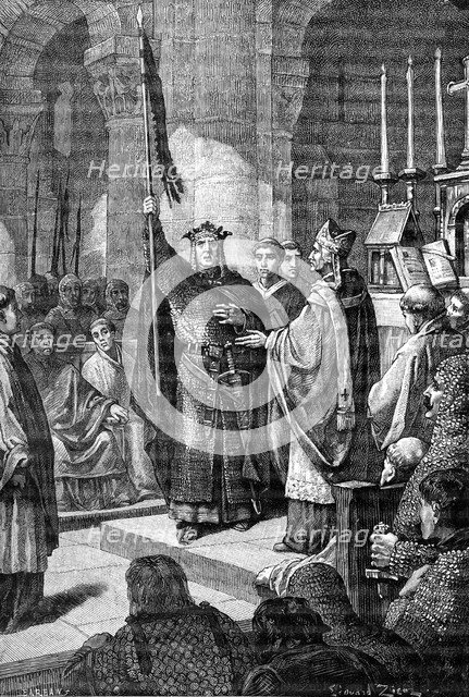 Louis VII, Saint Denis, 1898. Artist: Gustave Demoulin