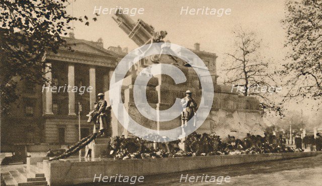 'Representation in Stone of a 9-Inch Howitzer That Caused Great Controversy', c1935. Creator: Unknown.